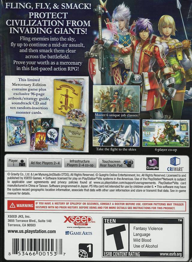 Ragnarok Odyssey (Mercenary Edition) - PS Vita Video Games XSEED Games   