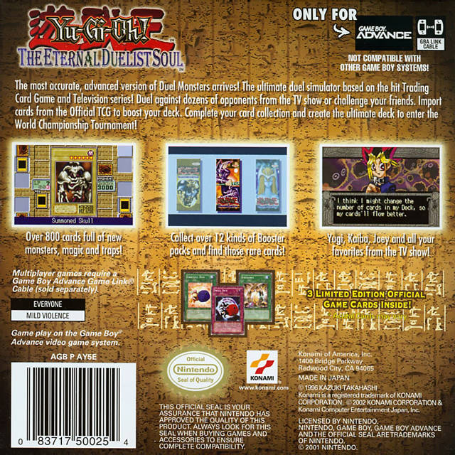 Yu-Gi-Oh Eternal Duelist Soul - Game Boy Advance Yu-Gi-Oh Eternal Duelist Soul - Game Boy Advance