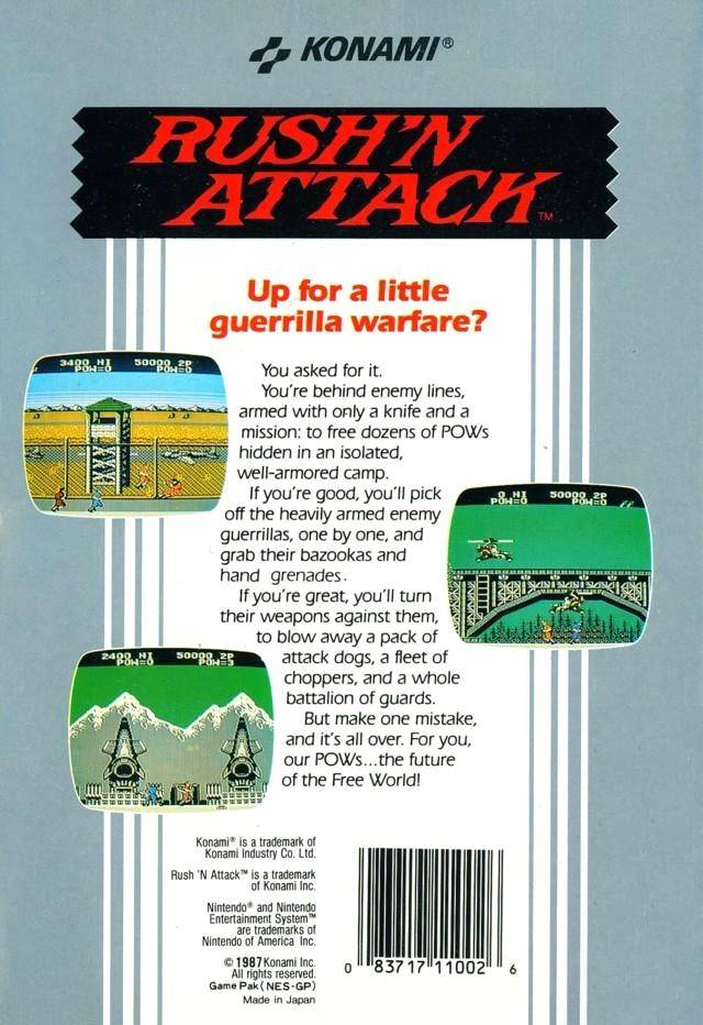 Rush'n Attack - (NES) Nintendo Entertainment System [Pre-Owned] Video Games Konami   