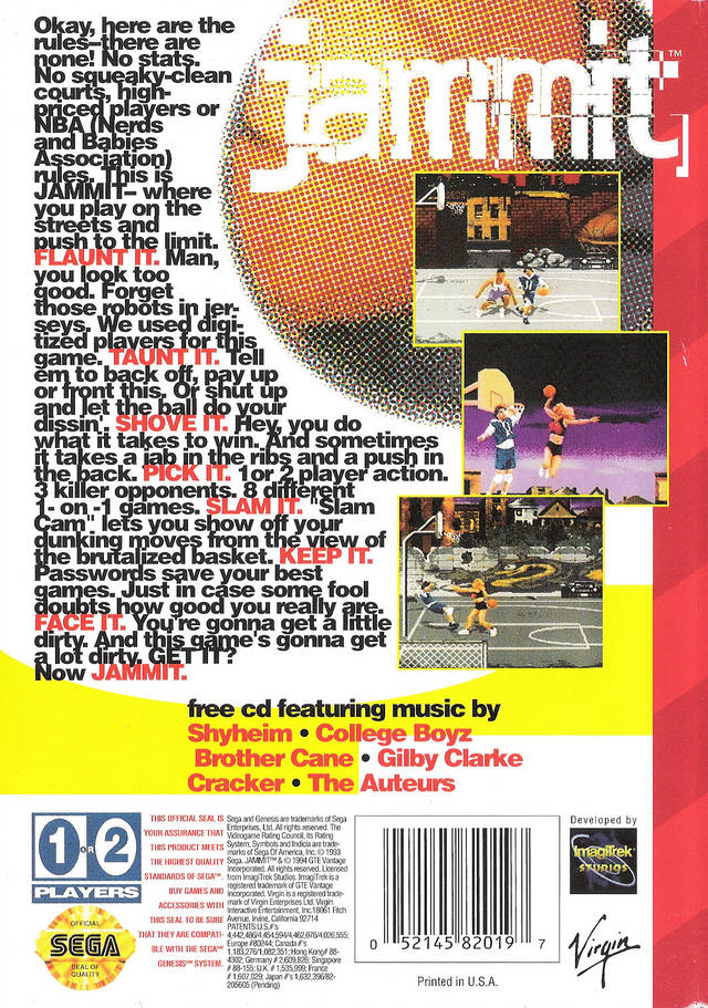 Jammit - SEGA Genesis [Pre-Owned] Video Games Virgin Interactive   