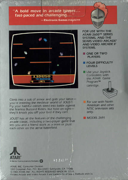 Joust - Atari 2600 [Pre-Owned] Video Games Atari Inc.   