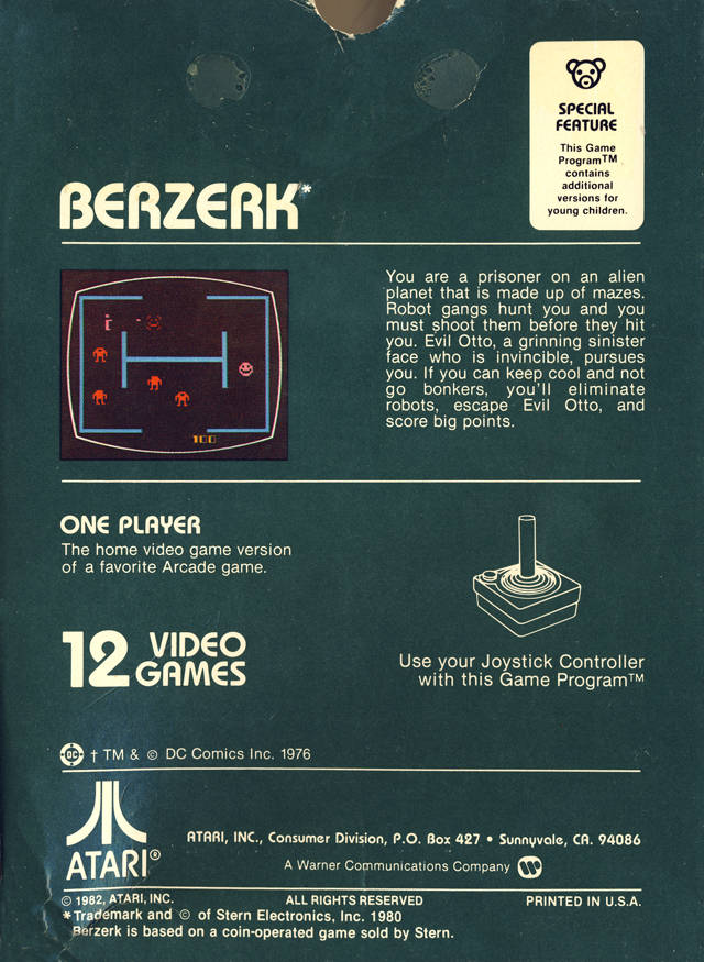 Berzerk - Atari 2600 [Pre-Owned] Video Games Atari Inc.   