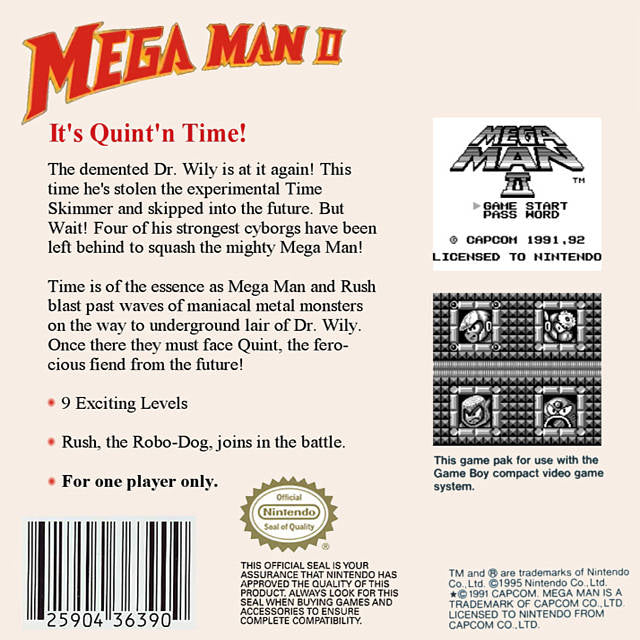 Mega Man II (Players Choice) - (GB) Game Boy [Pre-Owned] | J&L Game