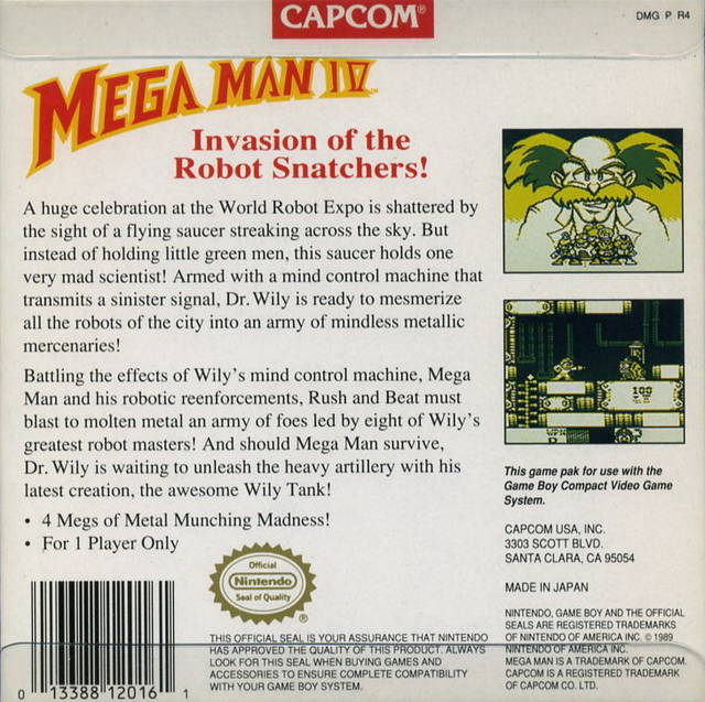 Mega Man IV - (GB) Game Boy [Pre-Owned] Video Games Capcom   