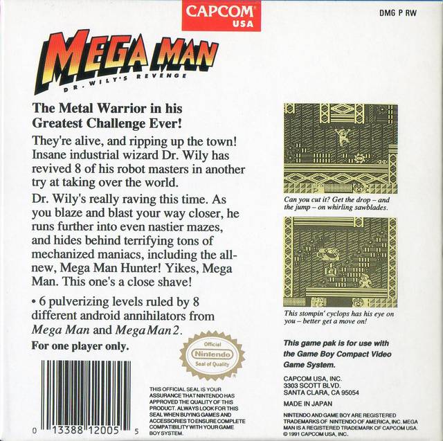 Mega Man: Dr. Wily's Revenge - (GB) Game Boy [Pre-owned] Video Games Capcom   