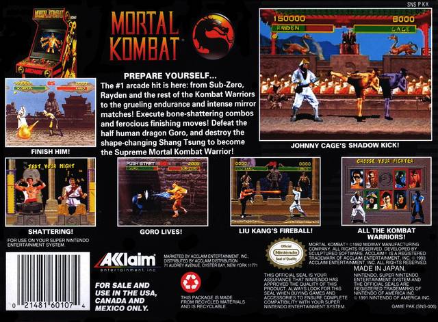 Mortal Kombat: Competition Edition - (SNES) Super Nintendo [Pre-Owned] Video Games Acclaim   