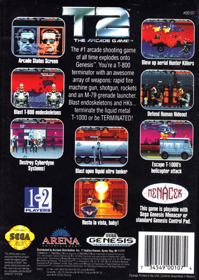 T2: The Arcade Game - (SG) SEGA Genesis [Pre-Owned] | J&L Game