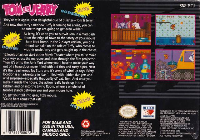 Tom and Jerry - (SNES) Super Nintendo [Pre-Owned] Video Games Hi Tech Expressions   