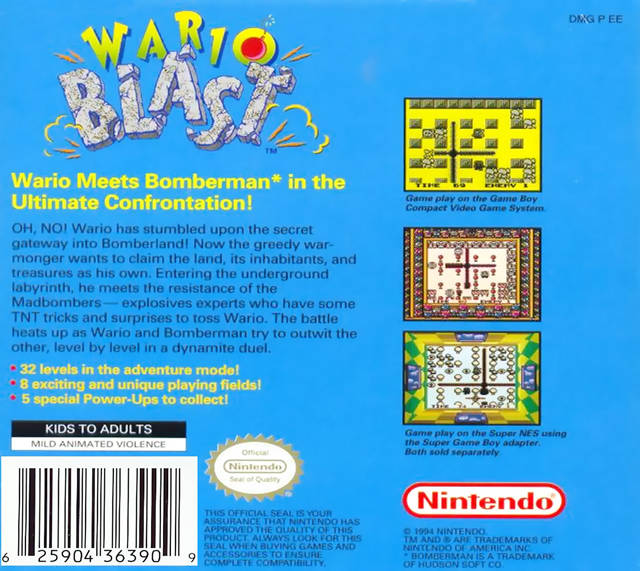 Wario Blast Featuring Bomberman - (GB) Game Boy [Pre-Owned] Video Games Nintendo   