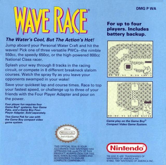 Wave Race (Player's Choice) - (GB) Game Boy [Pre-Owned] Video Games SPIG   