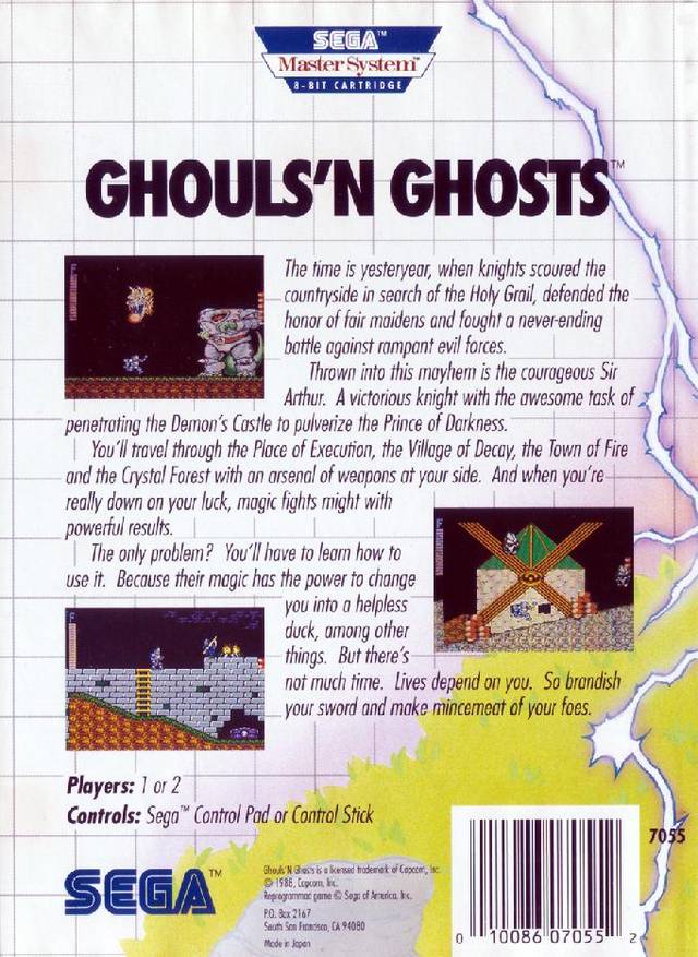 Ghouls 'n Ghosts - SEGA Master System [Pre-Owned] Video Games Sega   