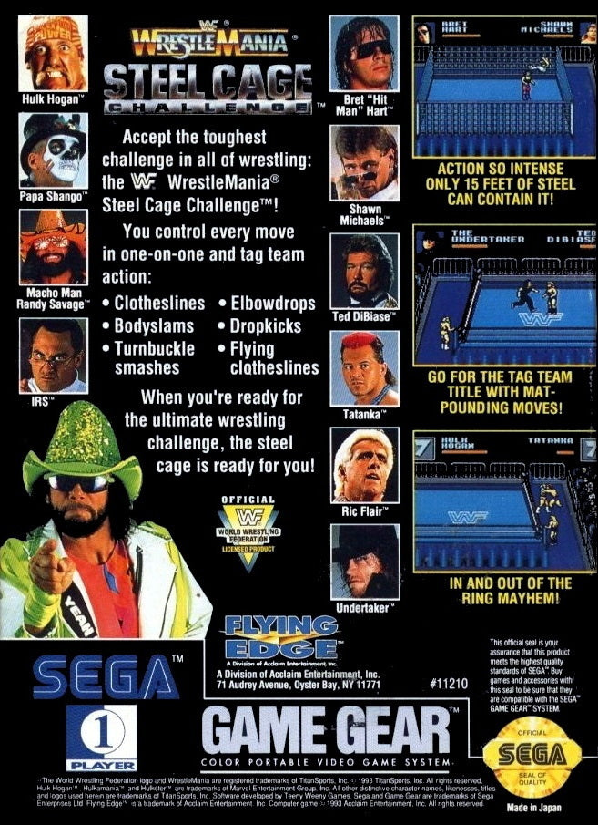 WWF WrestleMania: Steel Cage Challenge - SEGA GameGear [Pre-Owned] Video Games Flying Edge   