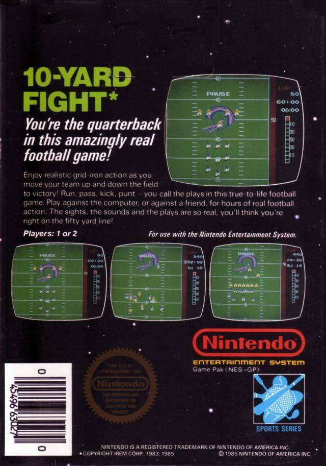 10-Yard Fight - (NES) Nintendo Entertainment System [Pre-Owned] Video Games Nintendo   