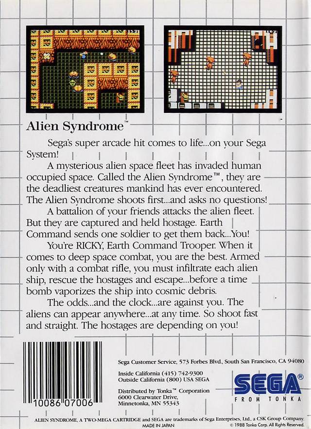 Alien Syndrome - SEGA Master System [Pre-Owned] Video Games Sega   