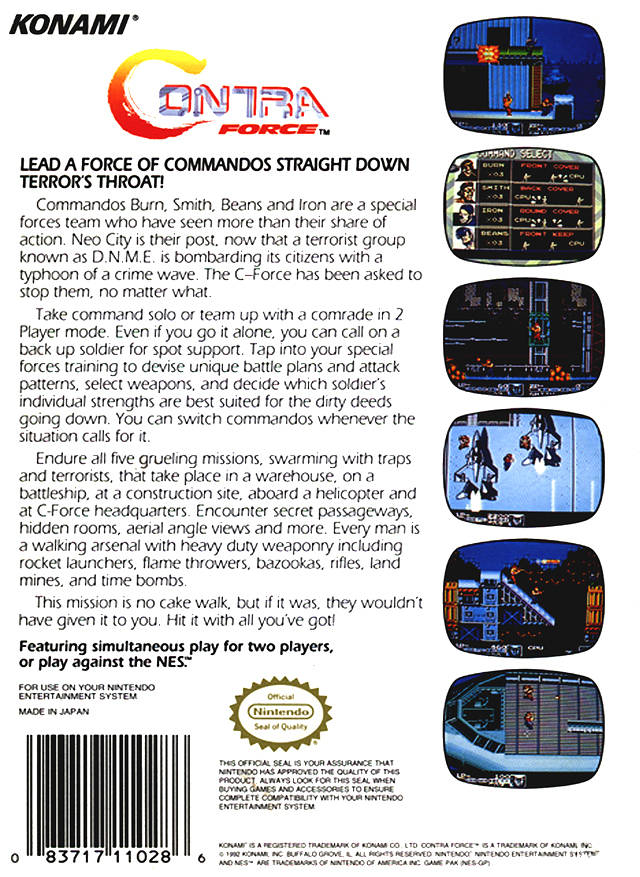 Contra Force - (NES) Nintendo Entertainment System [Pre-Owned