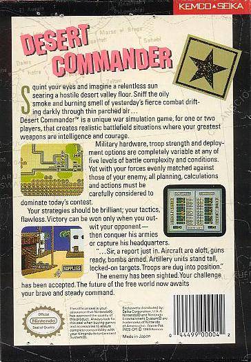 Desert Commander - (NES) Nintendo Entertainment System [Pre-Owned] Video Games Kemco   