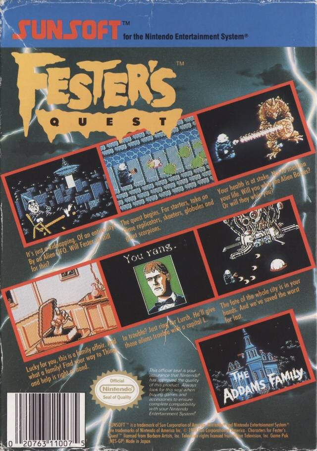 Fester's Quest - (NES) Nintendo Entertainment System [Pre-Owned] Video Games SunSoft   