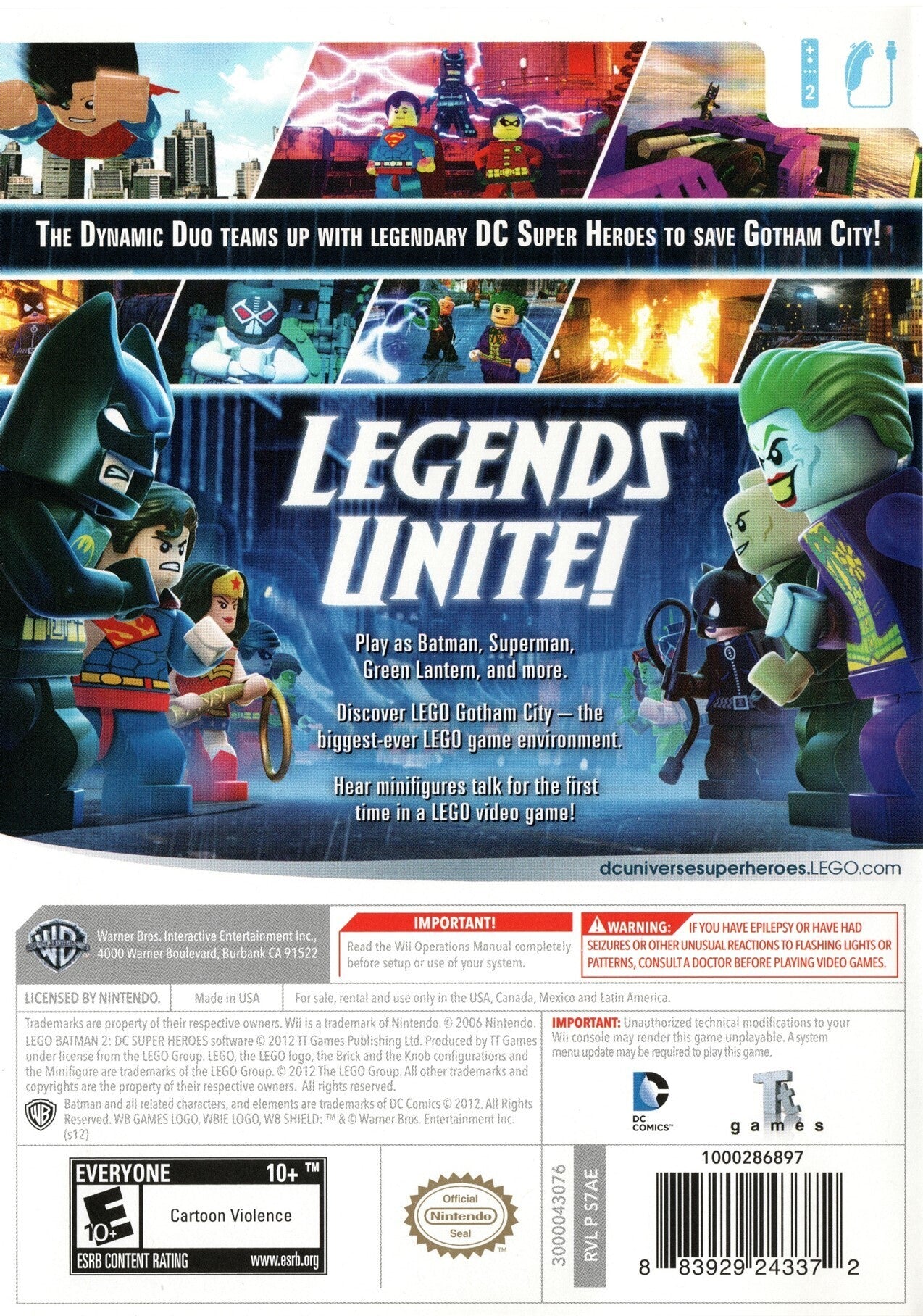 LEGO Batman 2: DC Super Heroes - Nintendo Wii [Pre-Owned] Video Games Warner Bros. Interactive Entertainment   