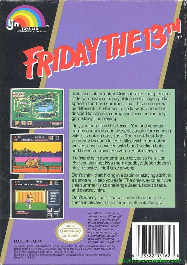 Friday the 13th - (NES) Nintendo Entertainment System [Pre-Owned] Video Games LJN Ltd.   