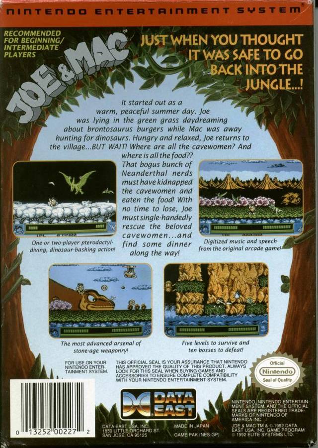 Joe & Mac - (NES) Nintendo Entertainment System [Pre-Owned] Video Games Data East   