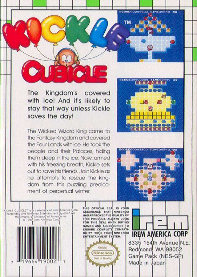Kickle Cubicle - (NES) Nintendo Entertainment System [Pre-Owned] Video Games Irem   