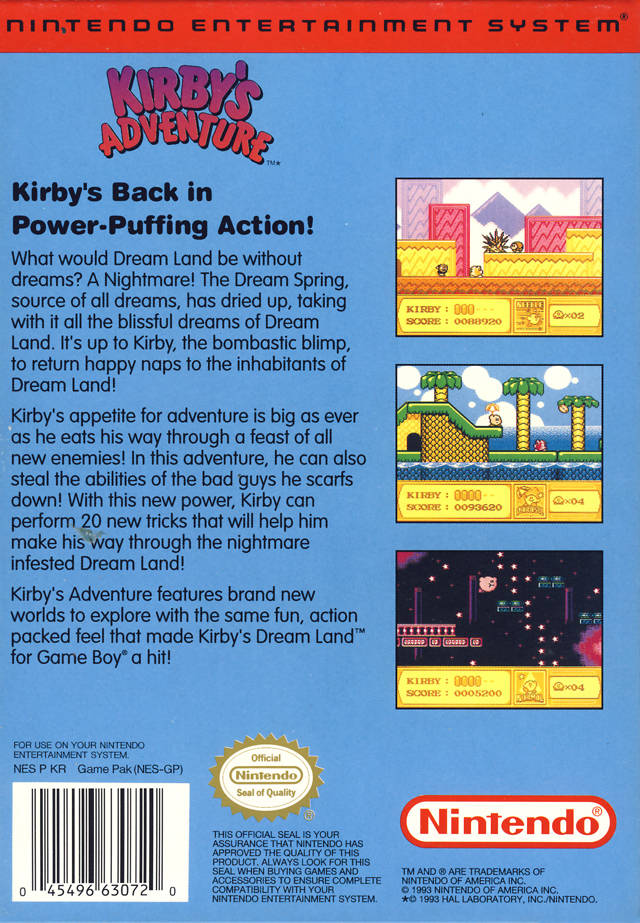 Kirby's Adventure - (NES) Nintendo Entertainment System [Pre-Owned] Video Games Nintendo   