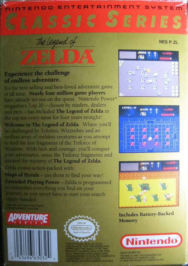 The Legend of Zelda (Classic Series) - (NES) Nintendo Entertainment System [Pre-Owned] Video Games Nintendo   