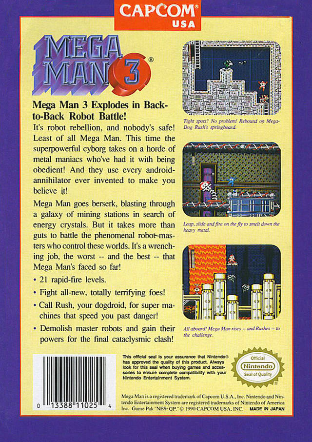 Mega Man 3 - (NES) Nintendo Entertainment System [Pre-Owned] Video Games Capcom   
