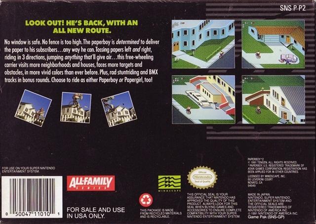 Paperboy 2 - (SNES) Super Nintendo [Pre-Owned] Video Games Mindscape   