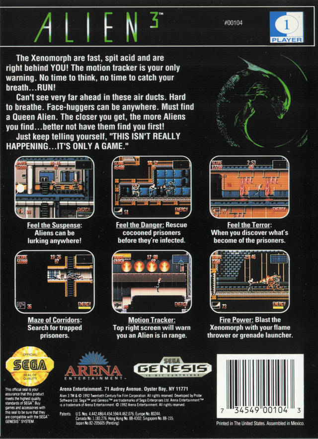 Alien 3 - (SG) SEGA Genesis [Pre-Owned] Video Games Arena   