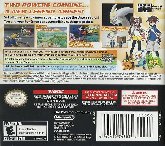 Pokemon White Version 2 - (NDS) Nintendo DS [Pre-Owned] Video Games Nintendo   