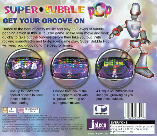 Super Bubble Pop - (PS1) PlayStation 1 Video Games Jaleco Entertainment   