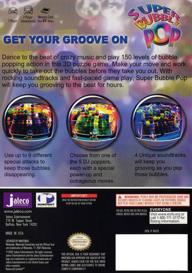 Super Bubble Pop - (GC) GameCube [Pre-Owned] Video Games Jaleco Entertainment   