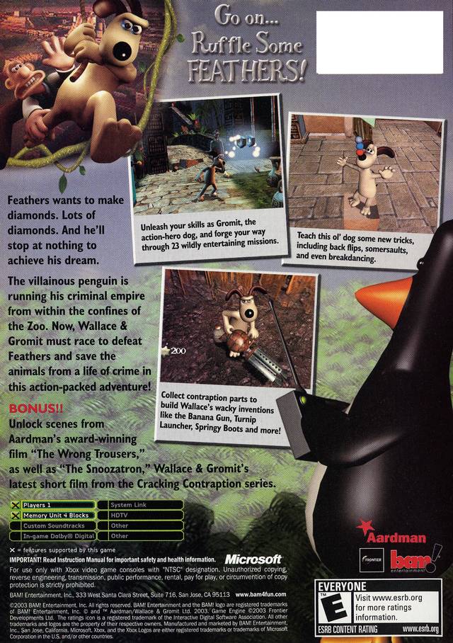 Wallace & Gromit in Project Zoo - Xbox Video Games Bam Entertainment   