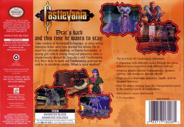 Castlevania - (N64) Nintendo 64 [Pre-Owned] | J&L Game
