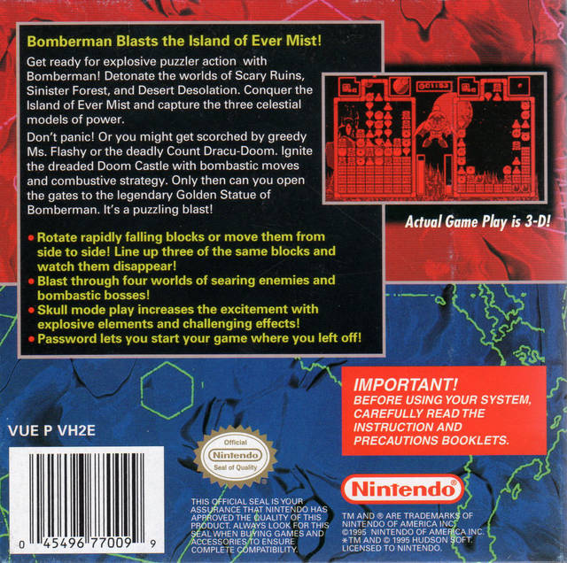 Panic Bomber - Virtual Boy [Pre-Owned] Video Games Hudson   