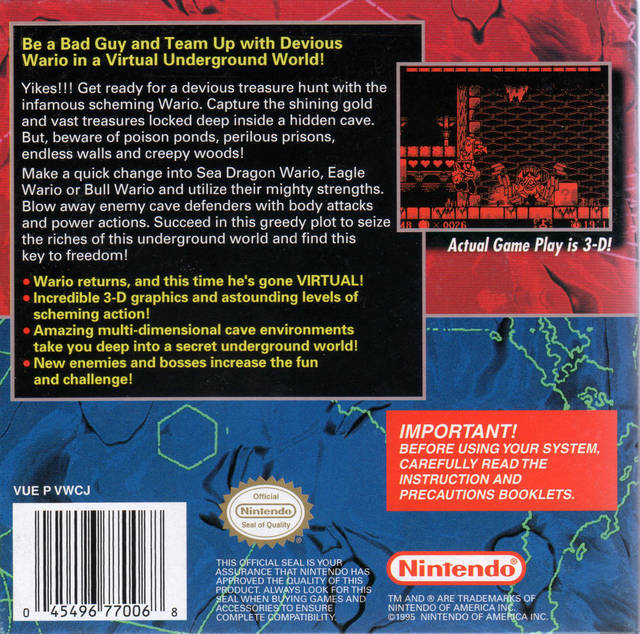 Virtual Boy Wario Land - Virtual Boy [Pre-Owned] Video Games Nintendo   