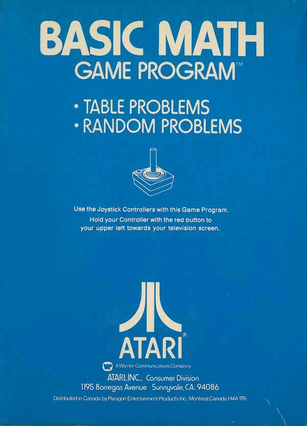 Basic Math - Atari 2600 [Pre-Owned] Video Games Atari Inc.   