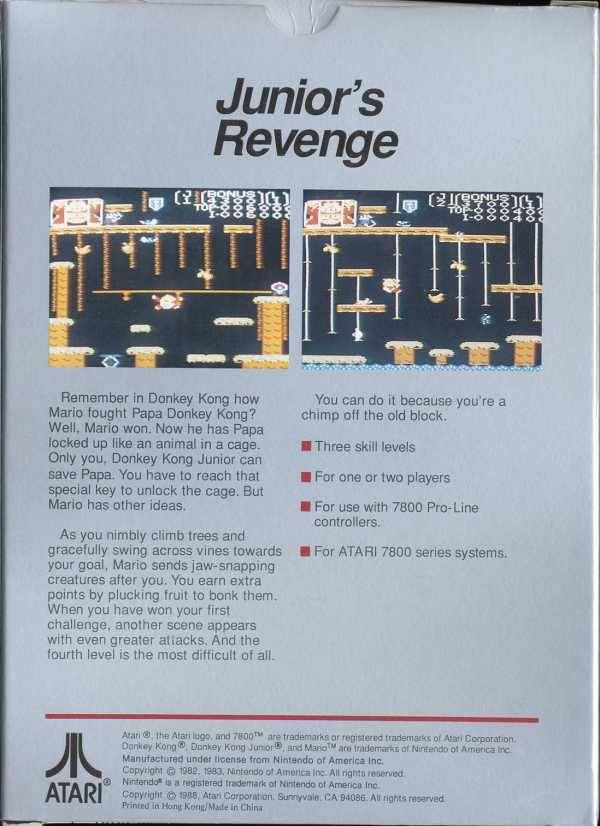 Donkey Kong Junior - Atari 7800 [Pre-Owned] Video Games Atari Corporation   