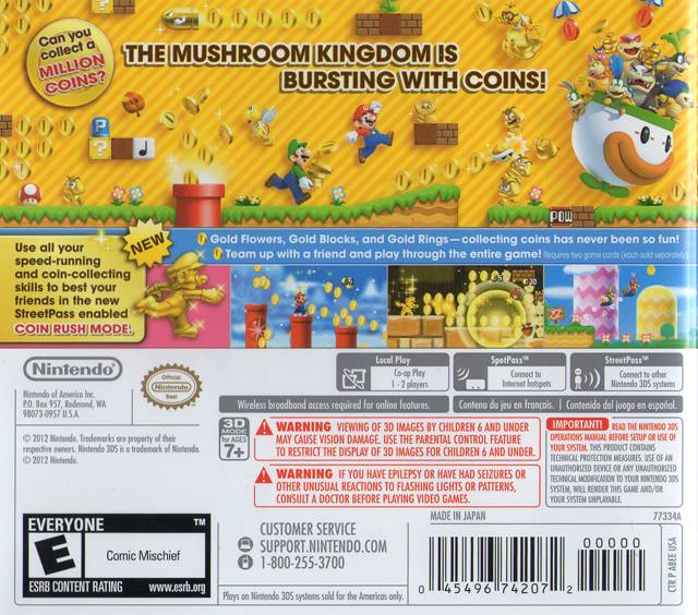 New Super Mario Bros. 2 - Nintendo 3DS (World Edition) Video Games Nintendo   