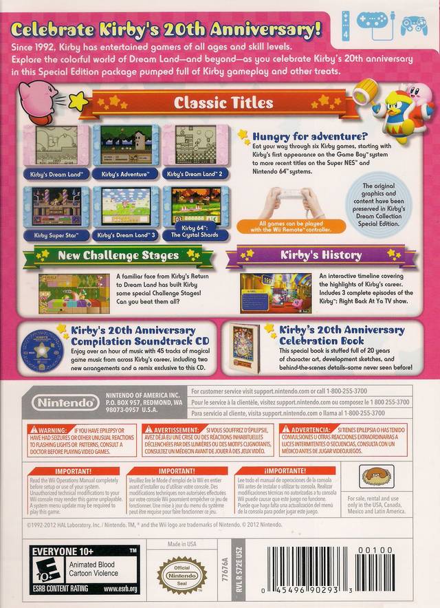 Kirby's Dream Collection: Special Edition - Nintendo Wii Video Games Nintendo   