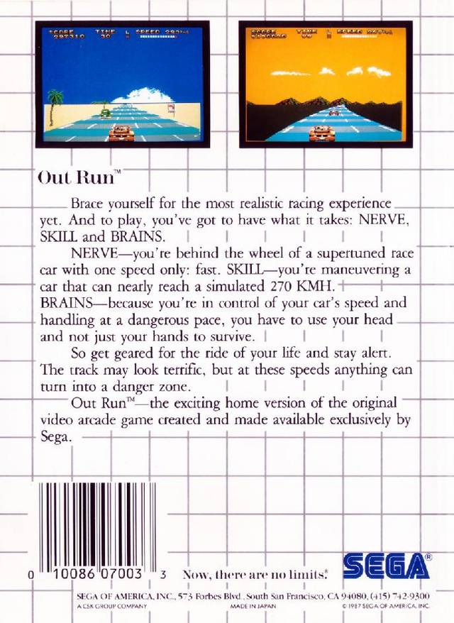 OutRun - SEGA Master System [Pre-Owned] Video Games Sega   