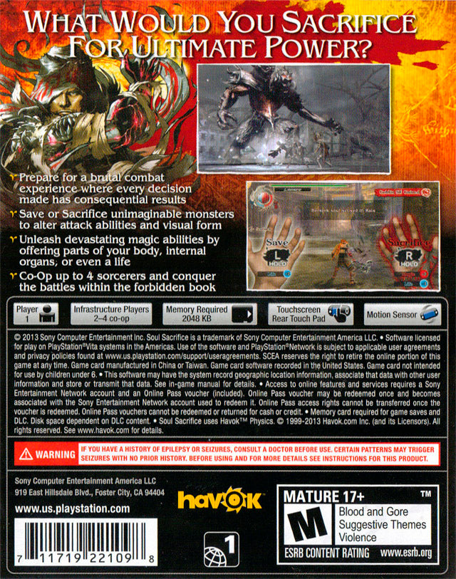 Soul Sacrifice - (PSV) PlayStation Vita [Pre-Owned] Video Games SCEA   