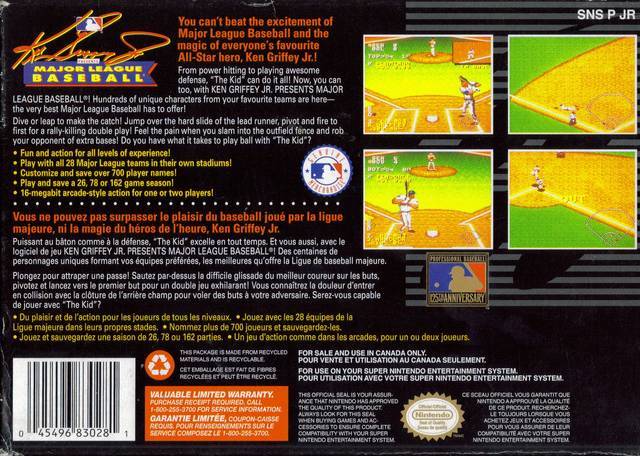 Ken Griffey Jr. Presents Major League Baseball - (SNES) Super Nintendo [Pre-Owned] Video Games Nintendo   