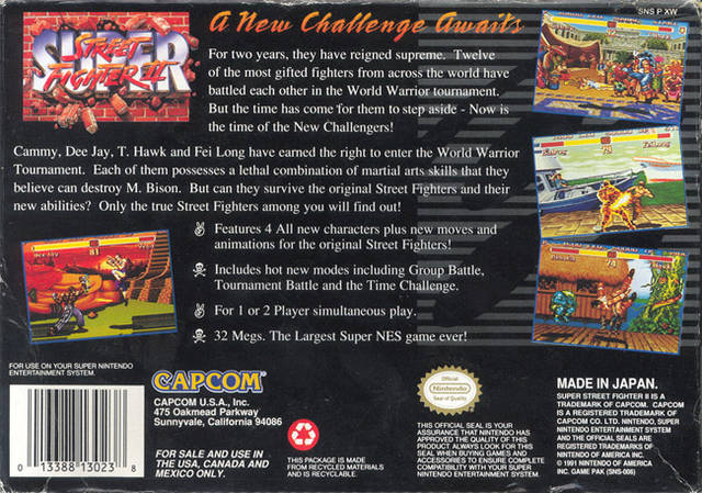 Super Street Fighter II - (SNES) Super Nintendo [Pre-Owned] Video Games Capcom   