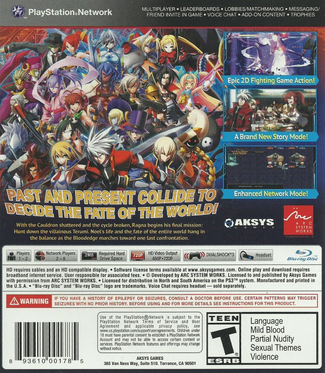 Blazblue Chronophantasma - Playstation 3 | Meses sin interés Blazblue Chronophantasma - Playstation 3 | Meses sin interés