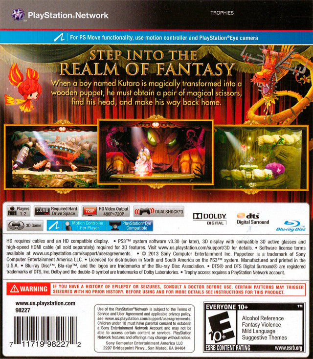 Puppeteer - Playstation 3 Spiel in Top Zustand (Neu (gemäss Puppeteer - Playstation 3 Spiel in Top Zustand (Neu (gemäss