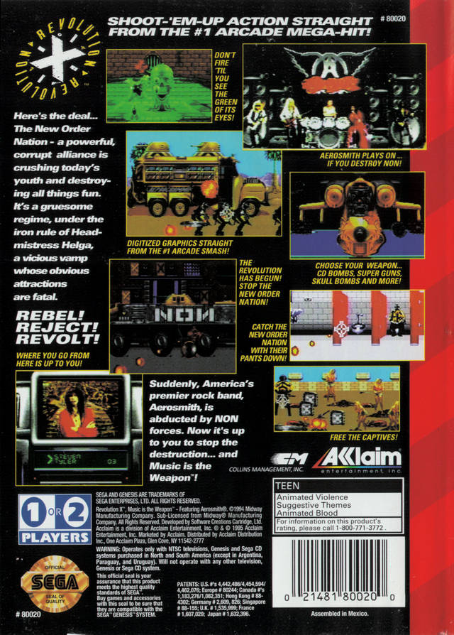 Revolution X - (SG) SEGA Genesis [Pre-Owned] Video Games Acclaim   