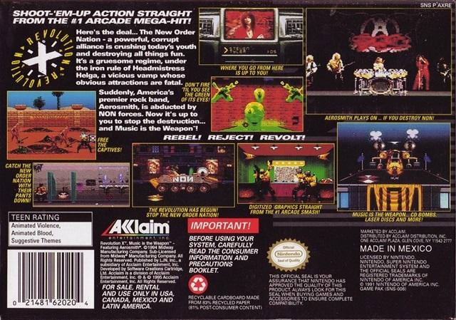 Revolution X - (SNES) Super Nintendo [Pre-Owned] Video Games Acclaim   