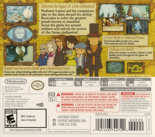 Professor Layton and the Azran Legacy - Nintendo 3DS Video Games Nintendo   
